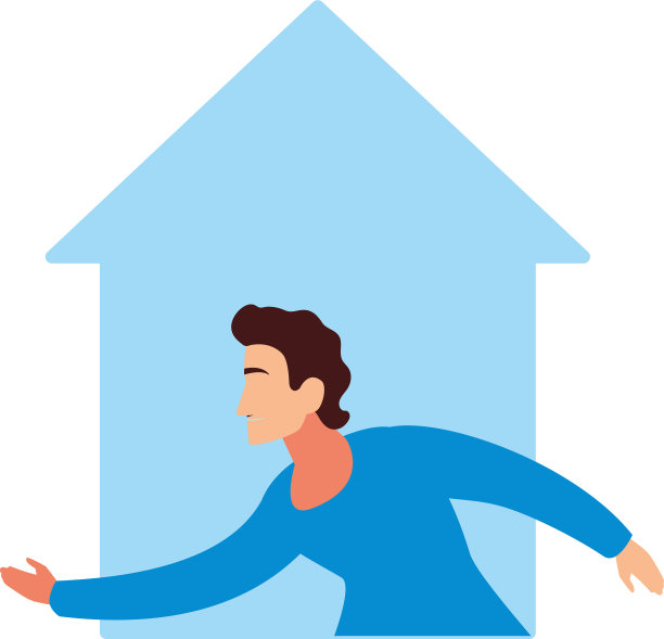 男人在家里做伸展运动图片下载