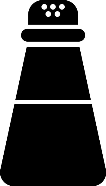 盐瓶剪影风格图标图片下载