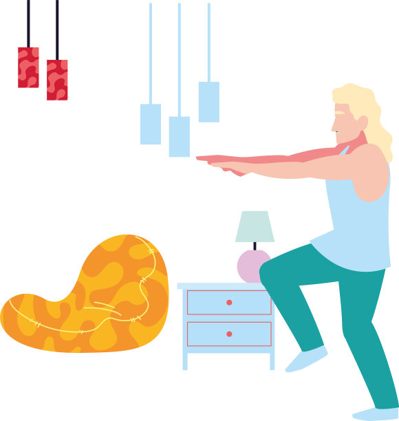 男人在家里做肌肉锻炼图片下载