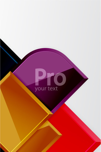 光滑的玻璃方块与圆形元素几何图片下载