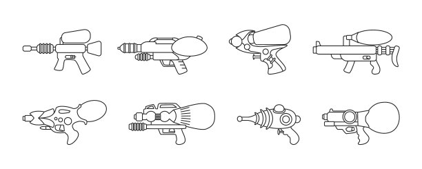 水枪线设置图标隔离线图标图片下载