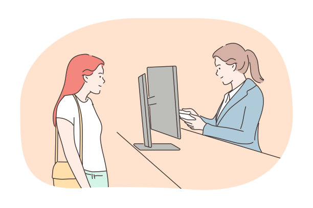 登记，机场，护照管制概念图片下载