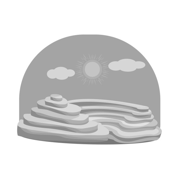 隔离对象水稻和农田的图标集图片下载