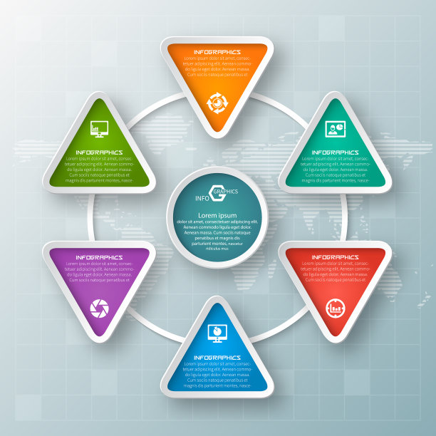 摘要三维纸质信息图业务模板图片下载