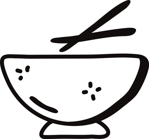 碗具中国棍子线条风格的图标图片下载
