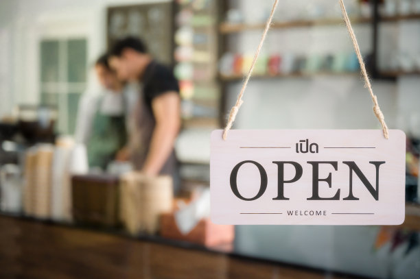 泰式开门迎客招牌。图片下载