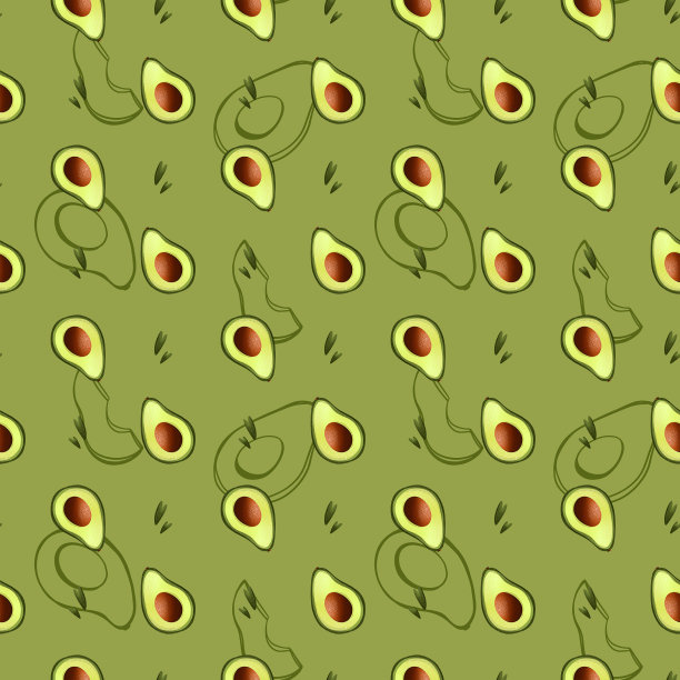 牛油果数字插画图片下载