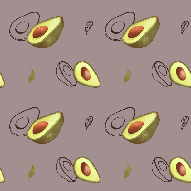 牛油果数字插画图片下载