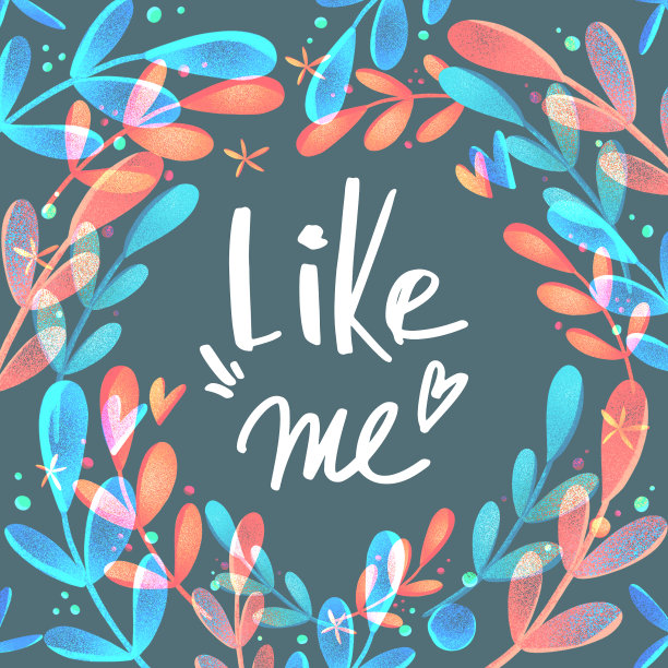 数字艺术可爱的文字云图片下载