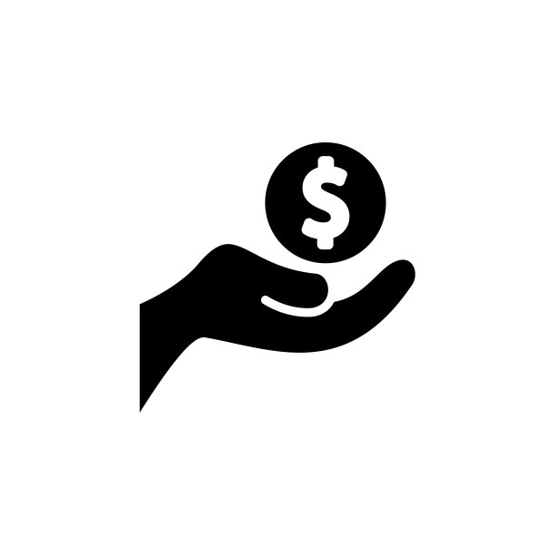 金钱和手图标标志插图设计图片下载