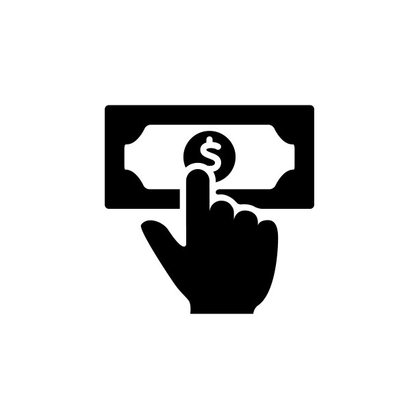 金钱与手图标Logo设计图片下载