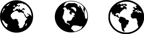 地球图标孤立的背景图片下载