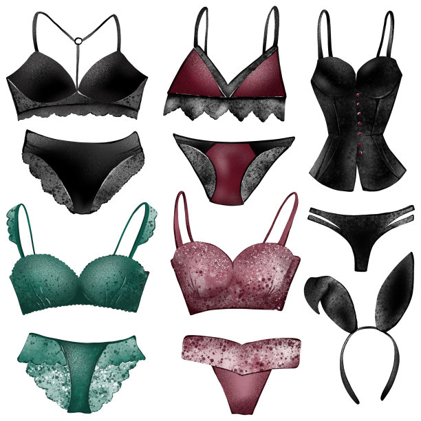 数字插图的温柔性感内衣图片下载