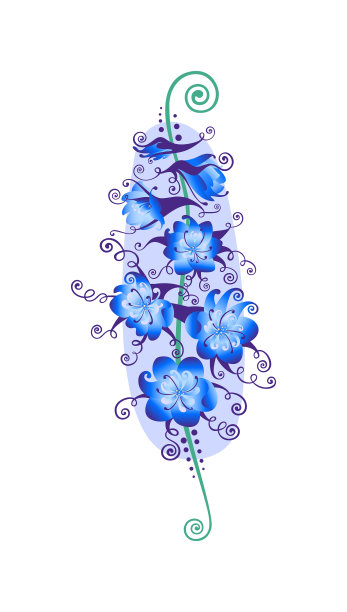 白色背景下的花朵特写镜头图片下载