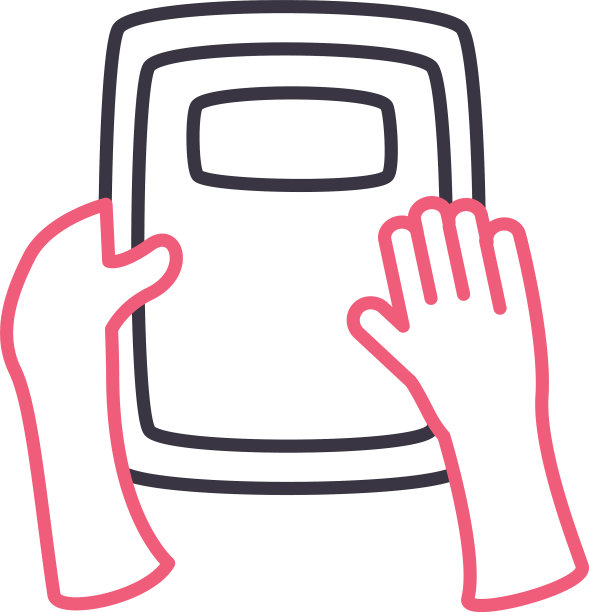 手捧书线条风格图标设计图片下载