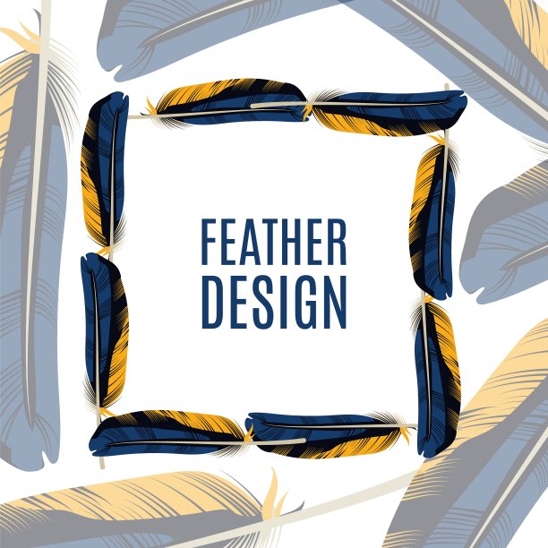 羽毛设计模板图片下载