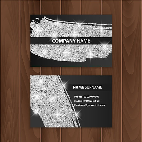 黑色的名片具有闪闪发光的纹理图片下载