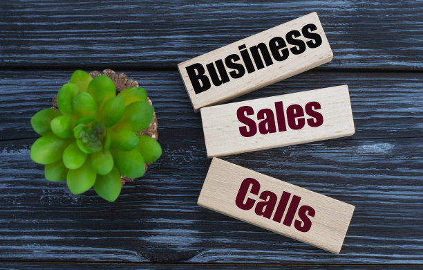 商业，销售，在一个美丽的黑色背景仙人掌木块上的词图片下载