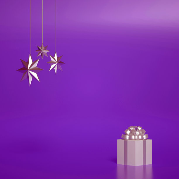 一组庆祝圣诞节和新年的圣诞物品。三维可视化图片下载