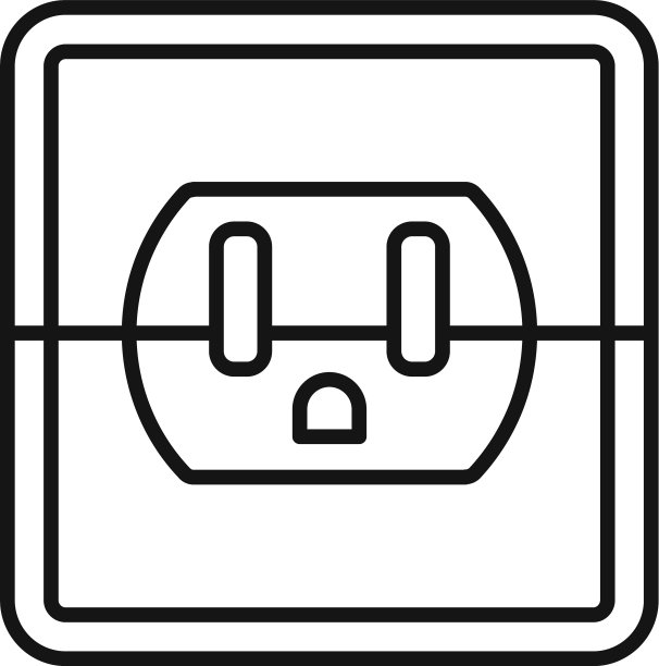 设备电源插座图标轮廓样式图片下载