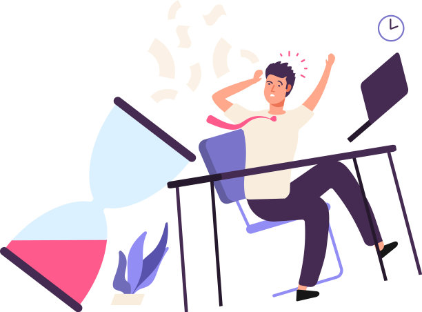 商业失败，无组织的办公室职员累了图片下载