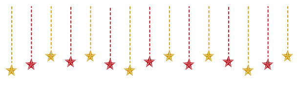 双色简单星形装饰/装饰/横线图片下载