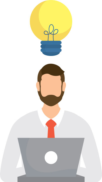 商人与笔记本电脑设计的化身图片下载