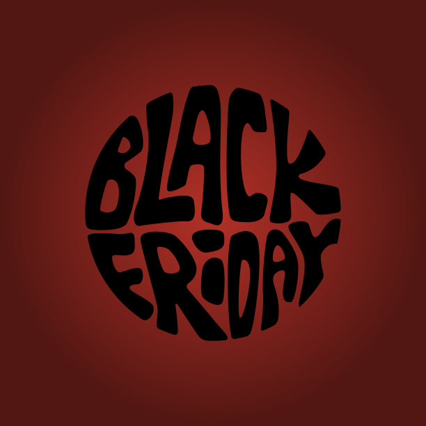 黑色星期五大甩卖红色背景文字图片下载
