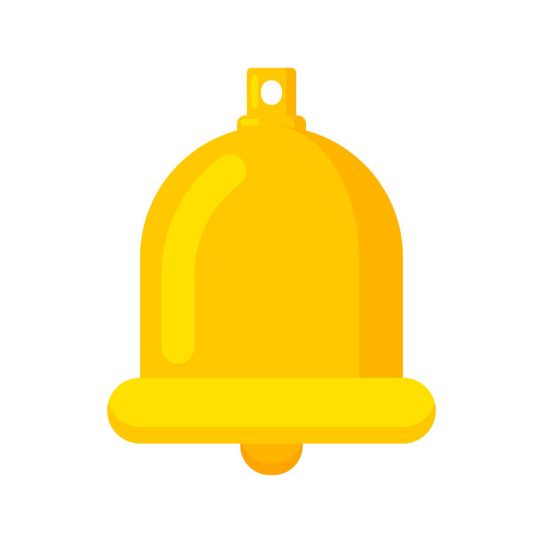铃铛图标孤立在白色背景图片下载