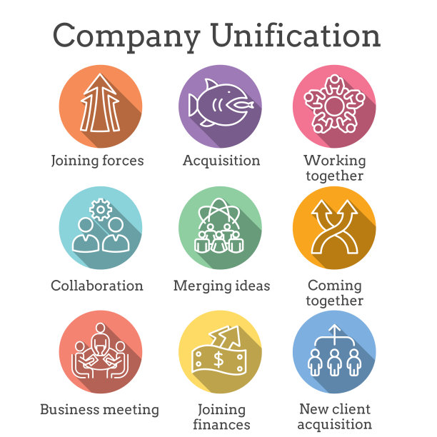 公司合并在一起，一个收购了其他的标志图片下载