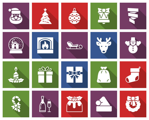 圣诞广场图标集合图片下载