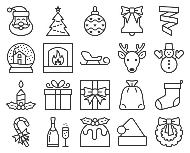 圣诞节图标设置图片下载