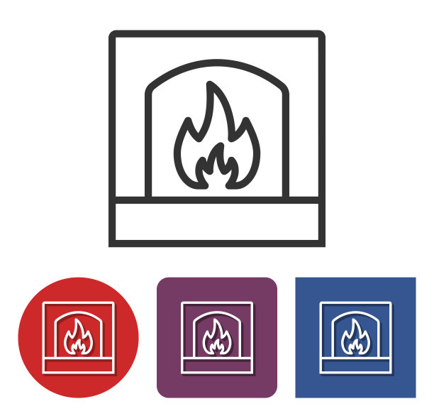 壁炉行图标图片下载