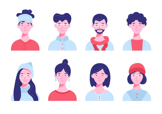 为社交网络和网络设置图标头像图片下载