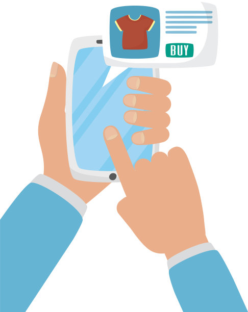 手里拿着智能手机和t恤在里面买图片下载
