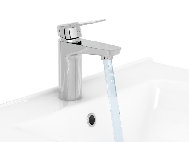 用流动的水打开水龙头图片下载