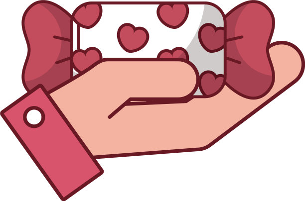 爱心糖果手设计图片下载