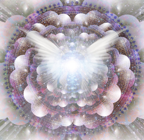 闪亮的翅膀和人的光环图片下载