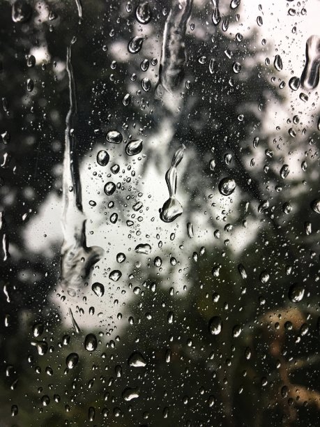 雨滴落在玻璃上图片下载