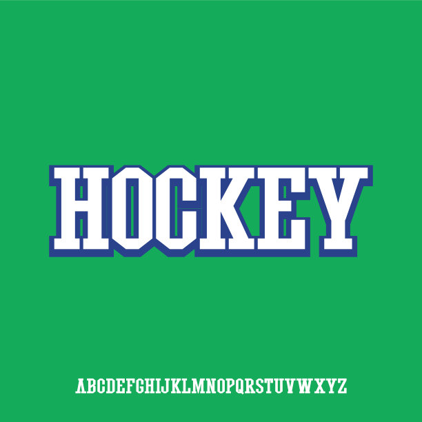 曲棍球队现代体育字体排版图片下载