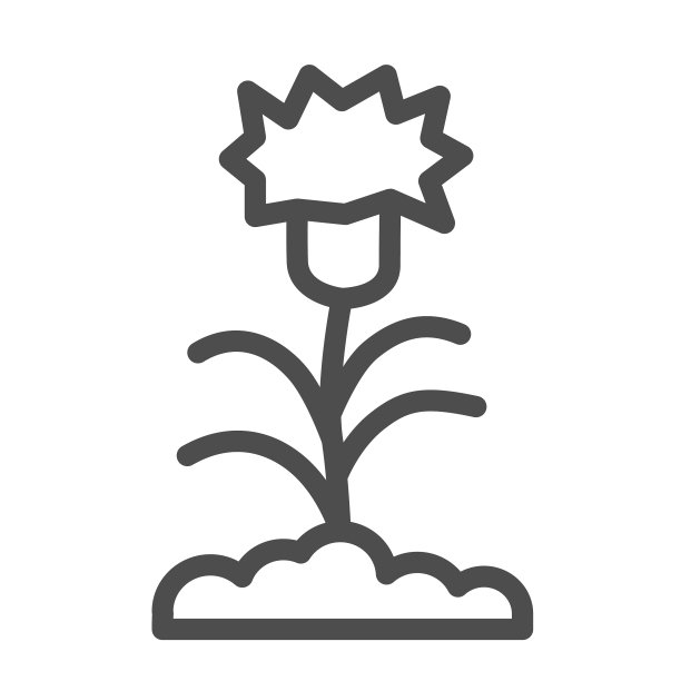 康乃馨线图标花卉概念康乃馨图片下载