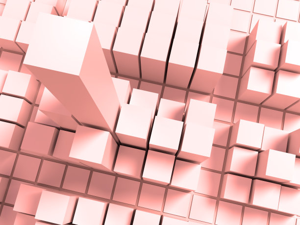 一个城市的摩天大楼的3D模型的插图图片下载