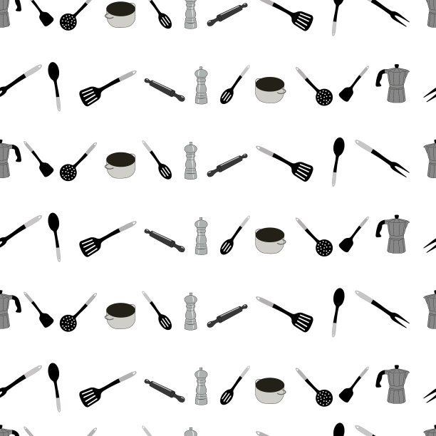 无缝图案厨具隔离上一层图片下载