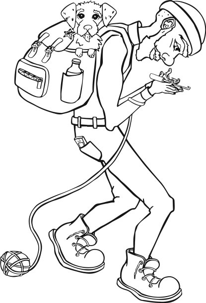 户外露营、散步和篝火徒步旅行图片下载