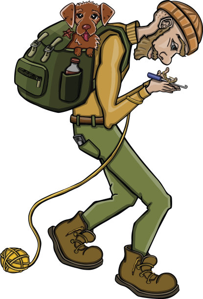 户外露营、散步和篝火徒步旅行图片下载