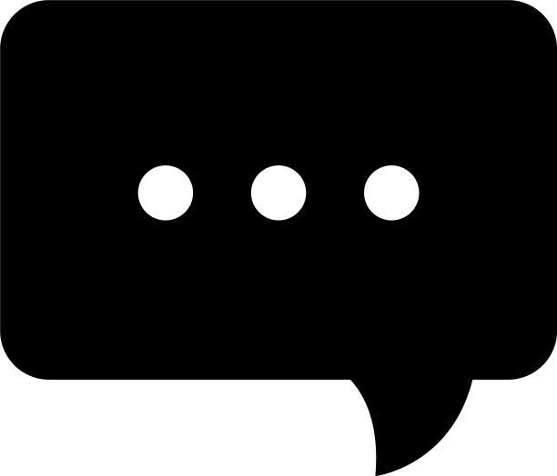 方形语音气泡与点图标在白色图片下载