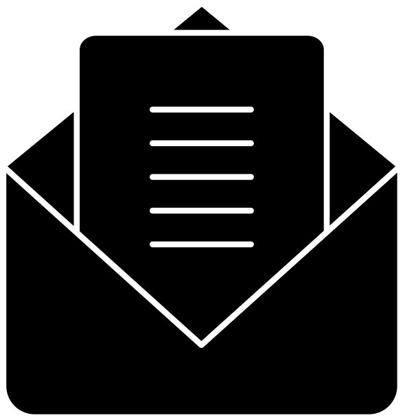 信封和文档图标线条样式图片下载