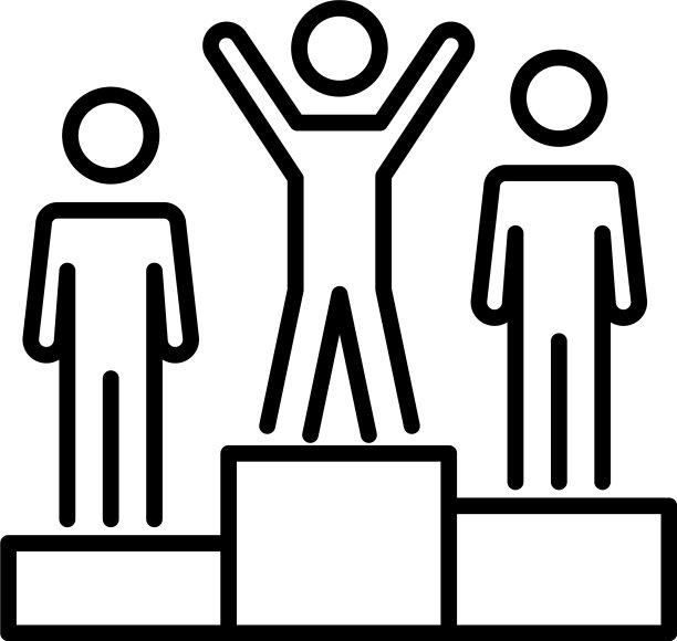 象形文字的人站在讲台上排队图片下载