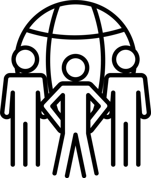 象形人的全球球线风格图片下载