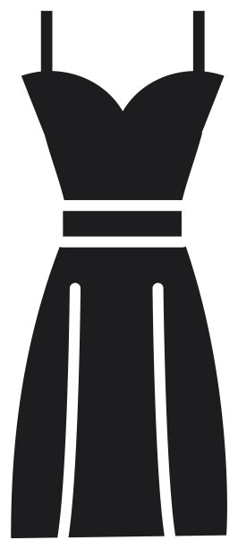 女性着装图标剪影风格图片下载